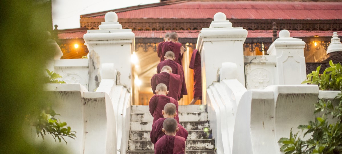 Evening Prayers at a Monastery