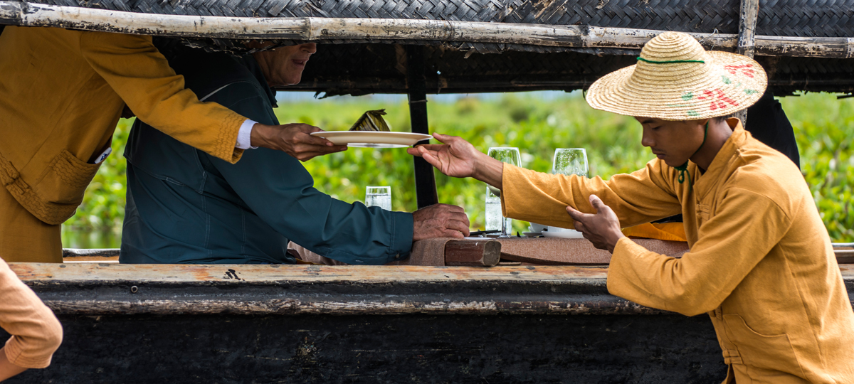 Floating Lunch on Inle Lake